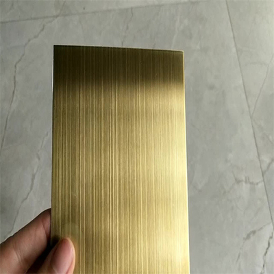 EN Ss304 Gekleurde roestvrijstalen plaat Metalen haarlijn Afwerking 0,8 mm Koudgewalst 1000*2000mm